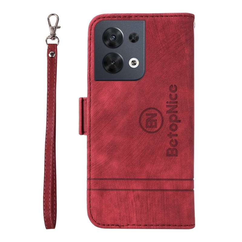 For OPPO Reno8 Pro 5G Global / Reno8 Pro+ BETOPNICE Dual-side Buckle Leather Phone Case(Black)