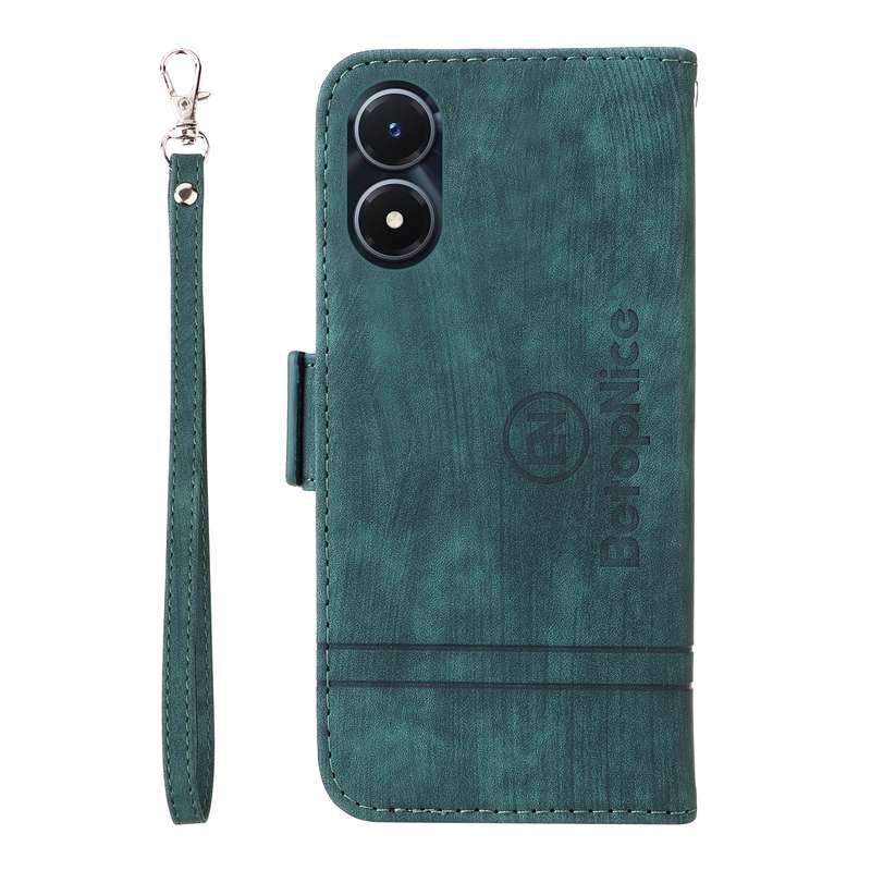 For vivo Y02s / Y16 4G BETOPNICE Dual-side Buckle Leather Phone Case(Green)