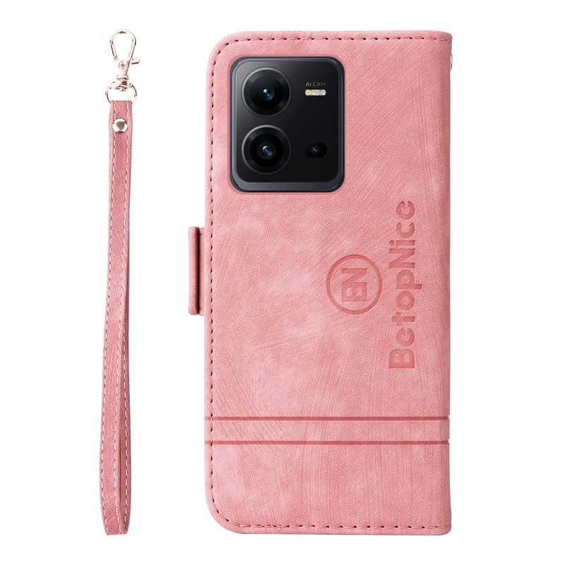 For vivo V25 / V25e 4G Global BETOPNICE Dual-side Buckle Leather Phone Case(Pink)