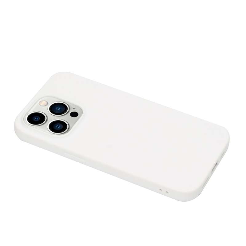 For iPhone 14 Pro Max Solid Color Frosted Silicone Phone Case(White)