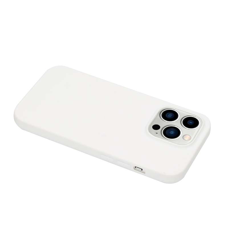 For iPhone 14 Pro Max Solid Color Frosted Silicone Phone Case(White)