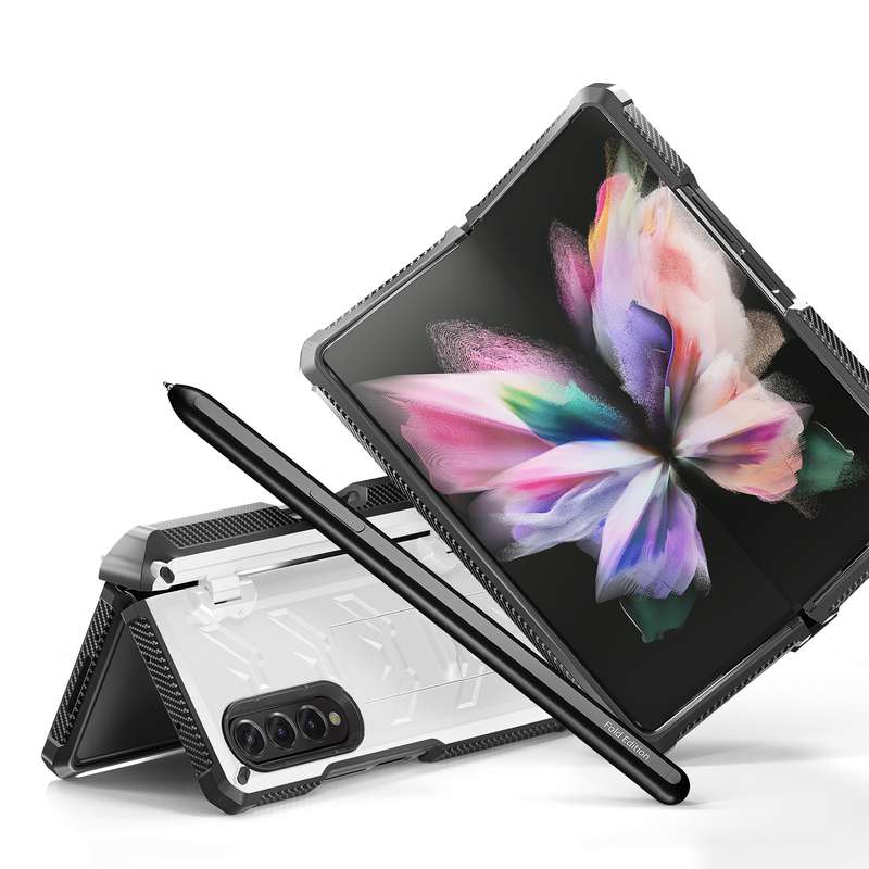 For Samsung Galaxy Z Fold3 5G Armored All-inclusive Shockproof Folding Phone Case(Black)