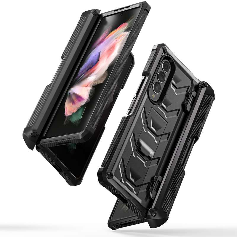 For Samsung Galaxy Z Fold3 5G Armored All-inclusive Shockproof Folding Phone Case(Black)