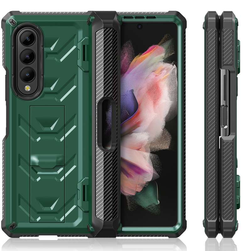 For Samsung Galaxy Z Fold3 5G Armored All-inclusive Shockproof Folding Phone Case(Black)