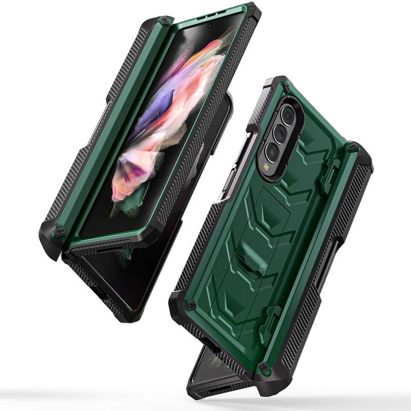 For Samsung Galaxy Z Fold3 5G Armored All-inclusive Shockproof Folding Phone Case(Black)