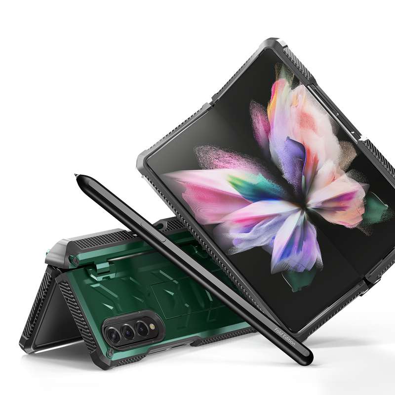 For Samsung Galaxy Z Fold3 5G Armored All-inclusive Shockproof Folding Phone Case(Black)