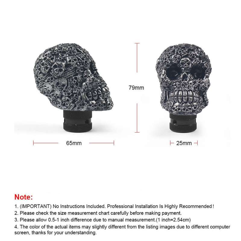 Car Skull Manual Shift Lever Gear Head(Black)