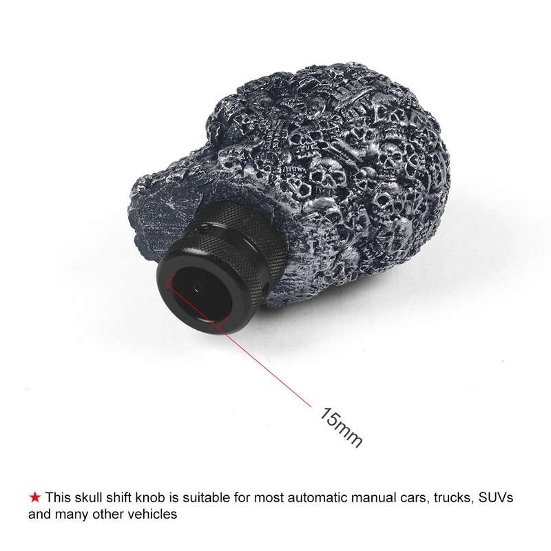 Car Skull Manual Shift Lever Gear Head(Black)