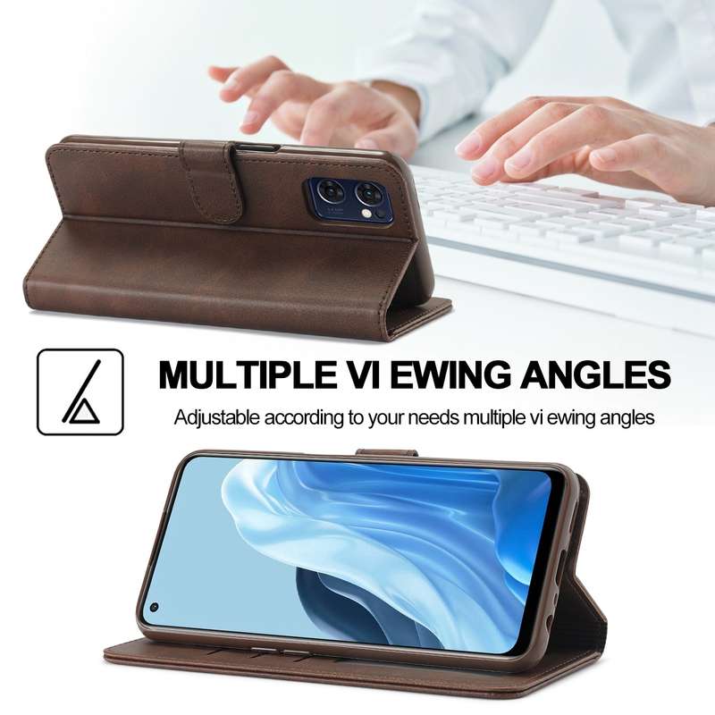 For OPPO A77 5G / A97 5G / Realme V23 LC.IMEEKE Calf Texture Leather Phone Case(Blue)