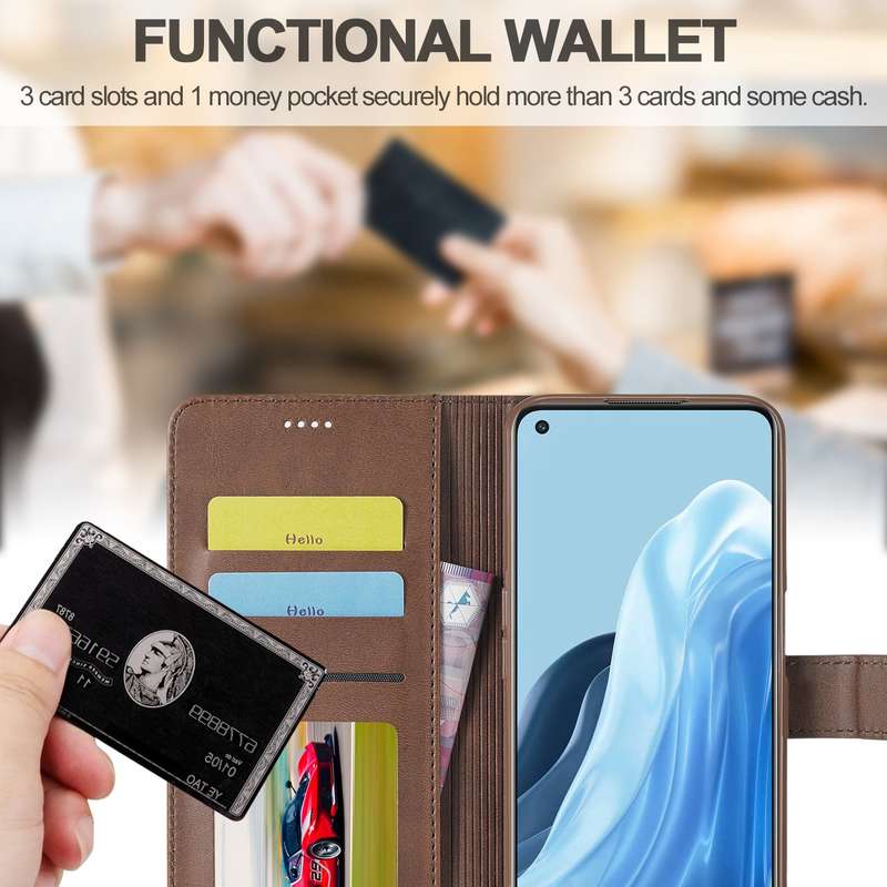 For OPPO A77 5G / A97 5G / Realme V23 LC.IMEEKE Calf Texture Leather Phone Case(Blue)