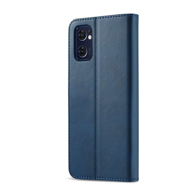 For OPPO A77 5G / A97 5G / Realme V23 LC.IMEEKE Calf Texture Leather Phone Case(Blue)