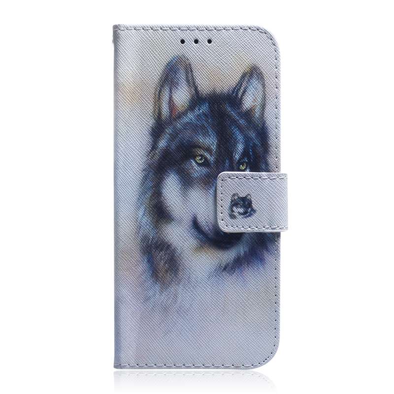 For OPPO Reno8 Coloured Drawing Leather Phone Case(Magnolia)