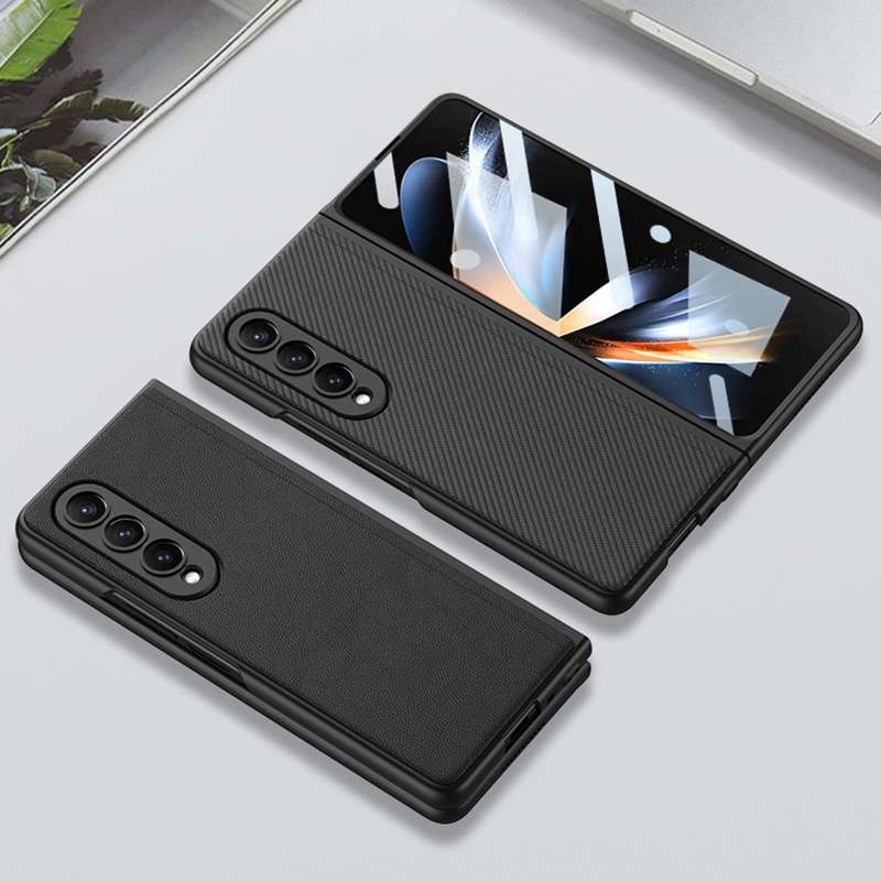 For Samsung Galaxy Z Fold4 GKK Integrated Ultra-thin Folding Leather Phone Case with Stand(Green)