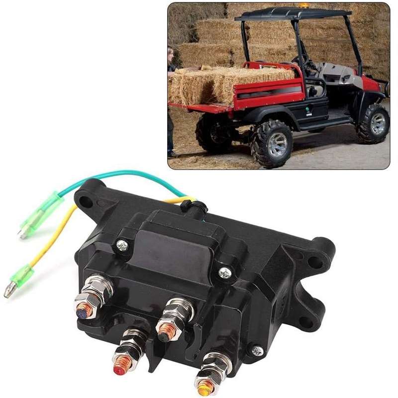 For UTV / Pickup Truck / ATV Electric Winch Relay Heavy Duty Solenoid Contactor with Rocker Arm & Sw