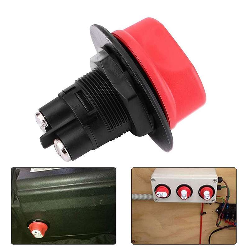 50A 10AWG Car Yacht Battery Selector Isolator Disconnect Rotary Switch Cut With Power Cord