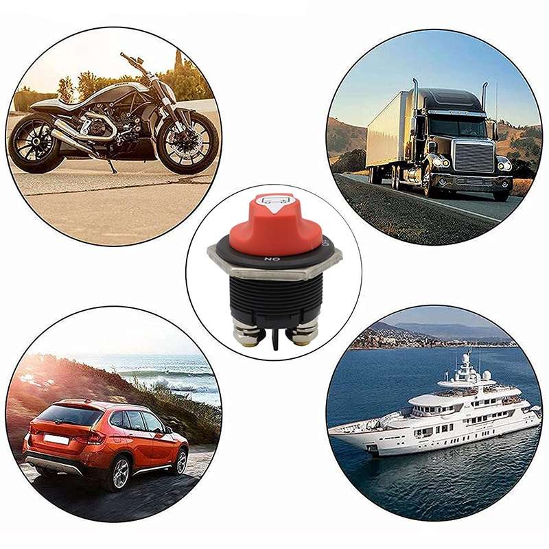 50A 10AWG Car Yacht Battery Selector Isolator Disconnect Rotary Switch Cut With Power Cord