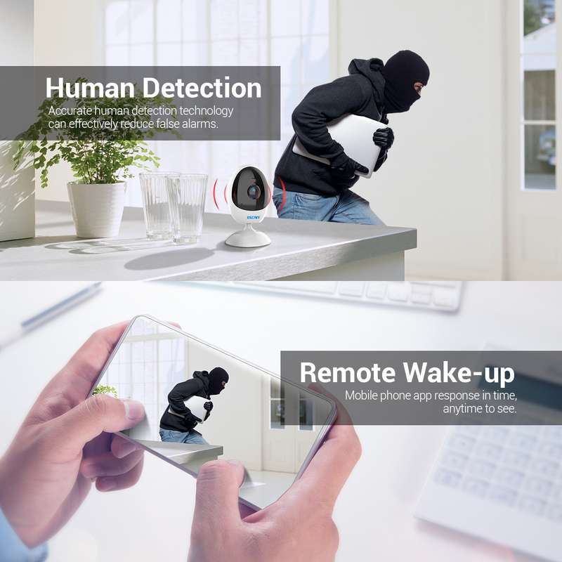 ESCAM QF006 3MP 1296P HD Indoor Wireless PTZ IP Camera IR Night Vision AI Humanoid Detection Home Se
