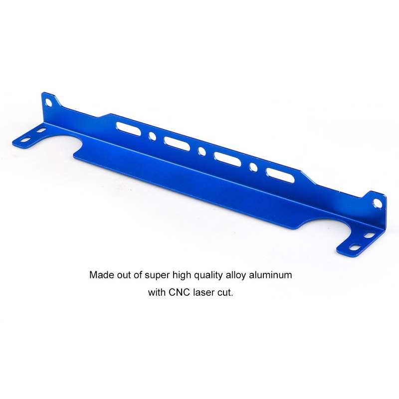 British 330mm Car Engine Oil Cooler Mounting Bracket Kit(Blue)