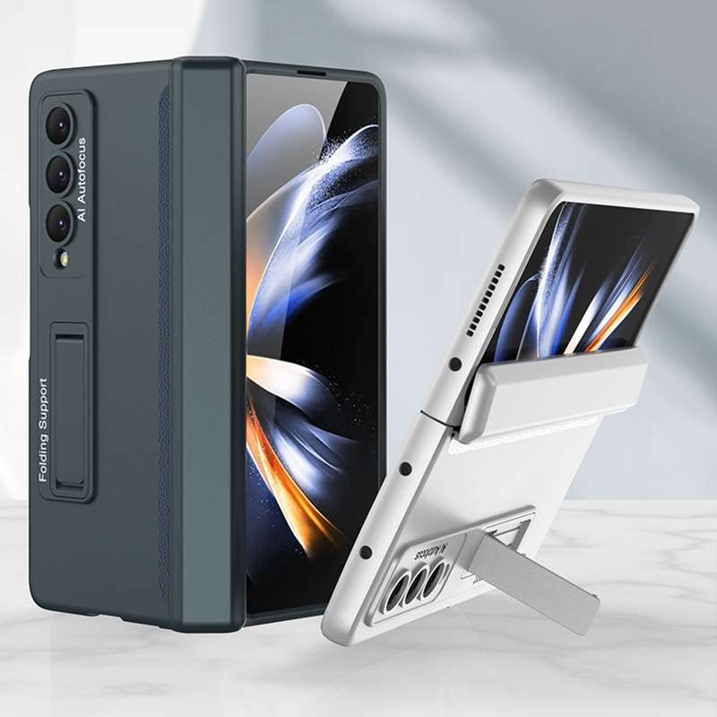 For Samsung Galaxy Z Fold4 GKK Magnetic Hinged Folding Full Phone Case(Black)