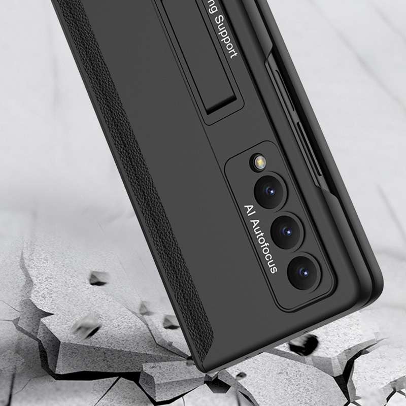For Samsung Galaxy Z Fold4 GKK Magnetic Hinged Folding Full Phone Case(Black)