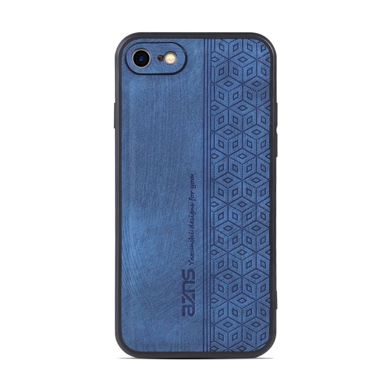 For iPhone SE 2022 / SE 2020 / 8 / 7 AZNS 3D Embossed Skin Feel Phone Case(Brown)