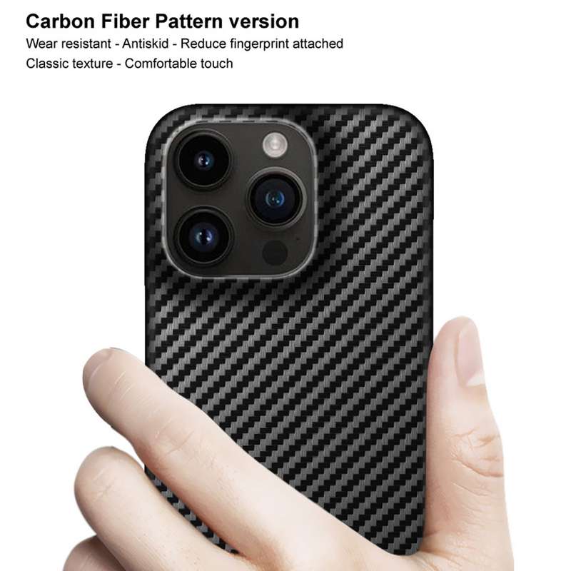 For iPhone 14 Pro Max IMAK Ruiyi Series Carbon Fiber PU + PC Phone Case