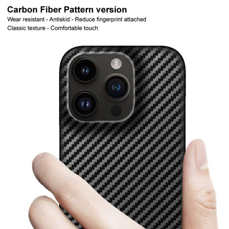 For iPhone 14 Pro IMAK Ruiyi Series Carbon Fiber PU + PC Phone Case