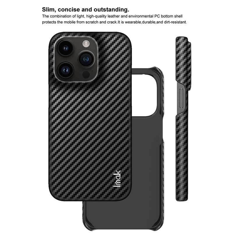 For iPhone 14 Pro Max IMAK Ruiyi Series Carbon Fiber PU + PC Phone Case