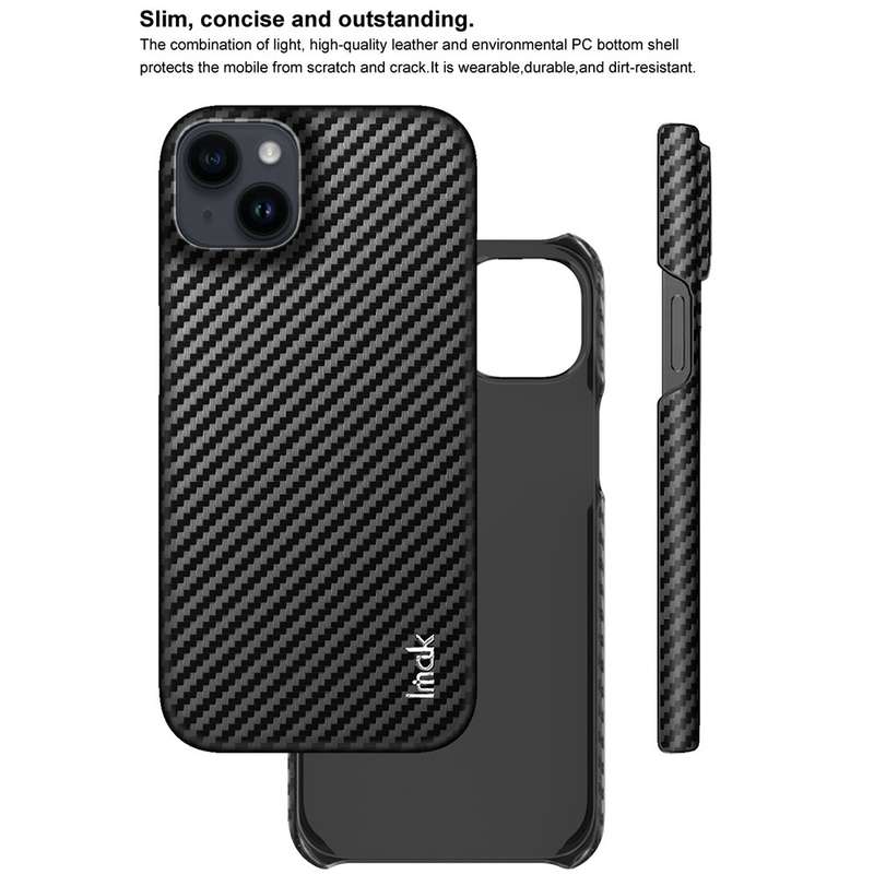 For iPhone 14 Pro IMAK Ruiyi Series Carbon Fiber PU + PC Phone Case