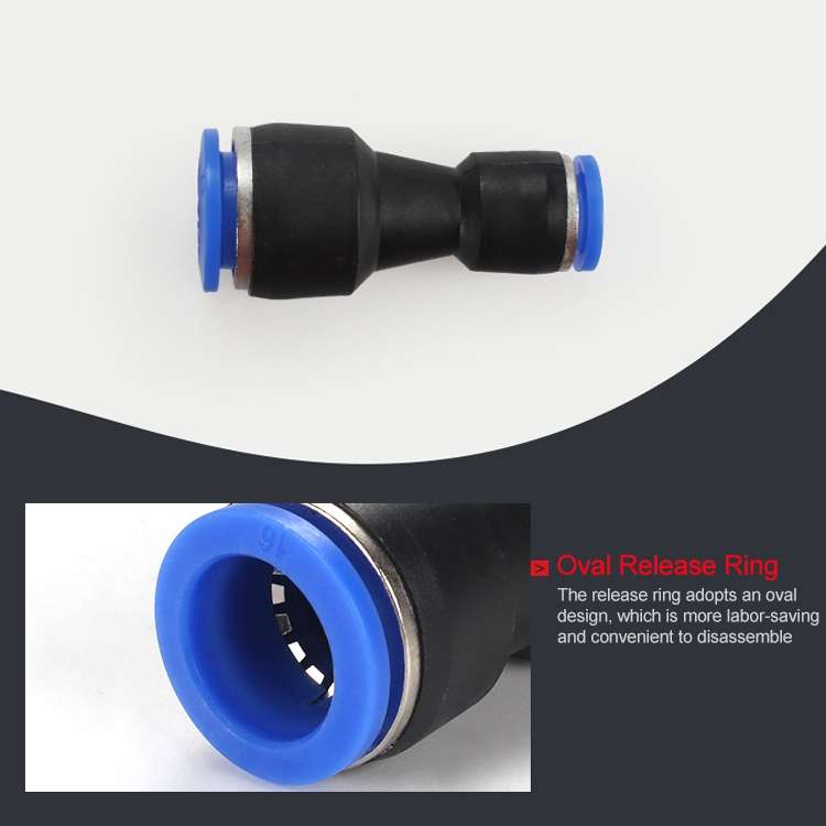 PG12-10 LAIZE 10pcs Plastic Reducing Straight Pneumatic Quick Fitting Connector