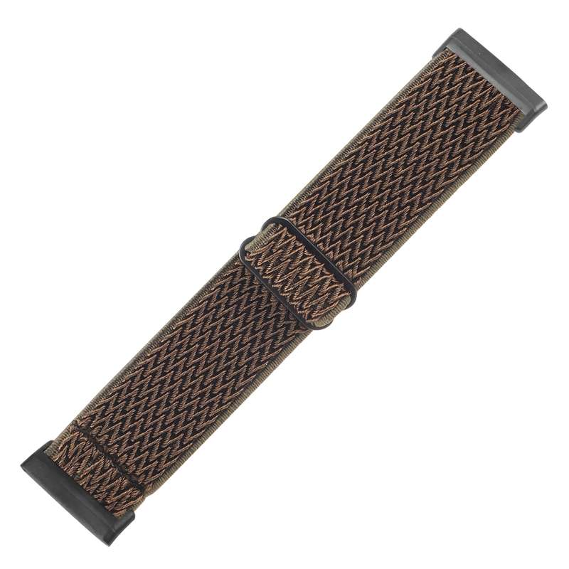 For Fitbit Versa 4 / Sense 2 Universal Wave Nylon Watch Band(Army Green)