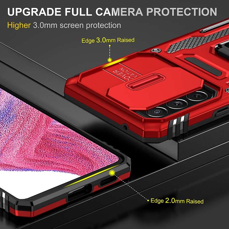 For Samsung Galaxy A53 5G Armor PC + TPU Camera Shield Phone Case(Grey)