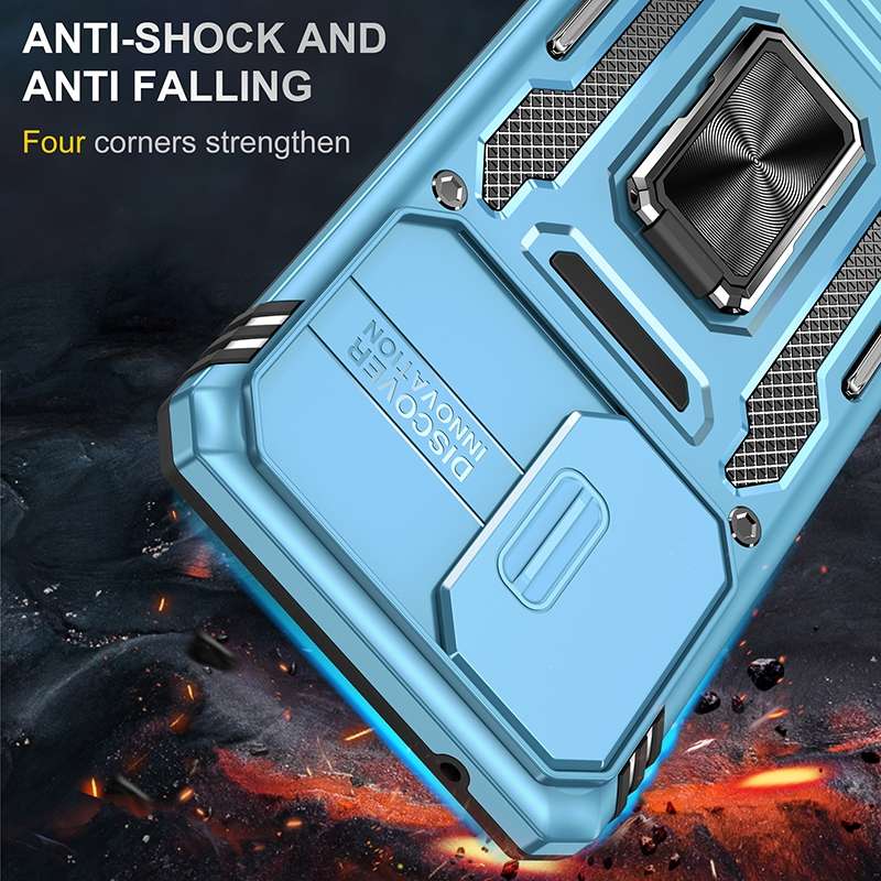 For Samsung Galaxy A53 5G Armor PC + TPU Camera Shield Phone Case(Grey)