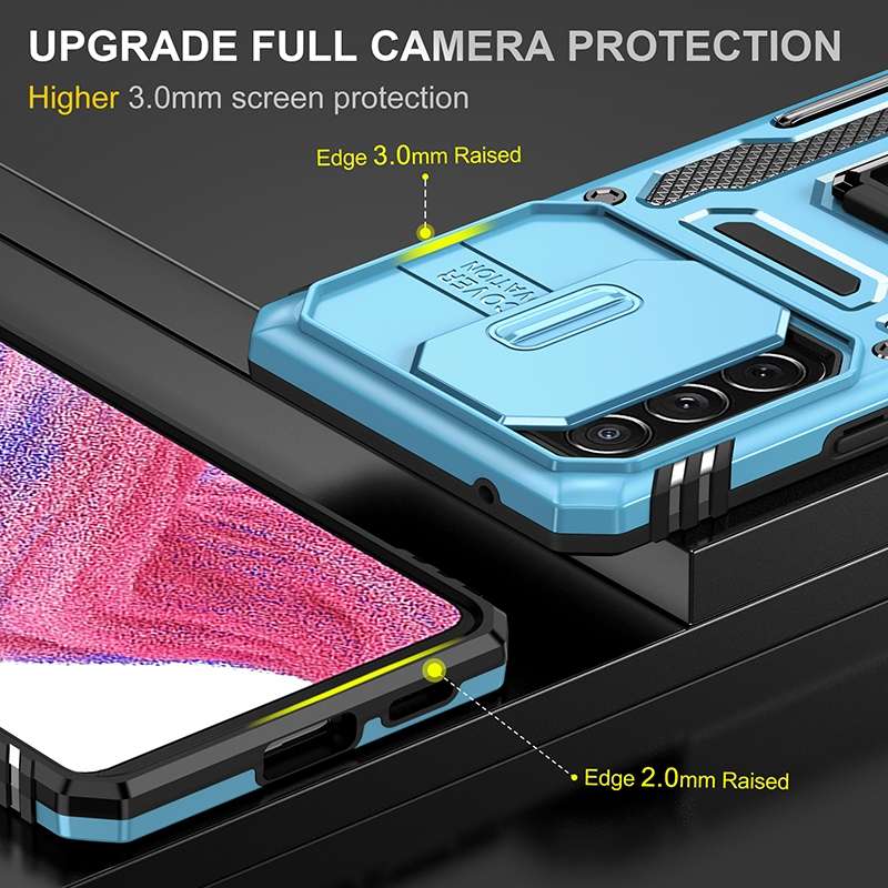 For Samsung Galaxy A53 5G Armor PC + TPU Camera Shield Phone Case(Grey)