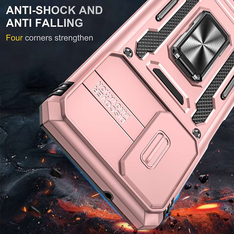 For Samsung Galaxy A03s Armor PC + TPU Camera Shield Phone Case(Grey)