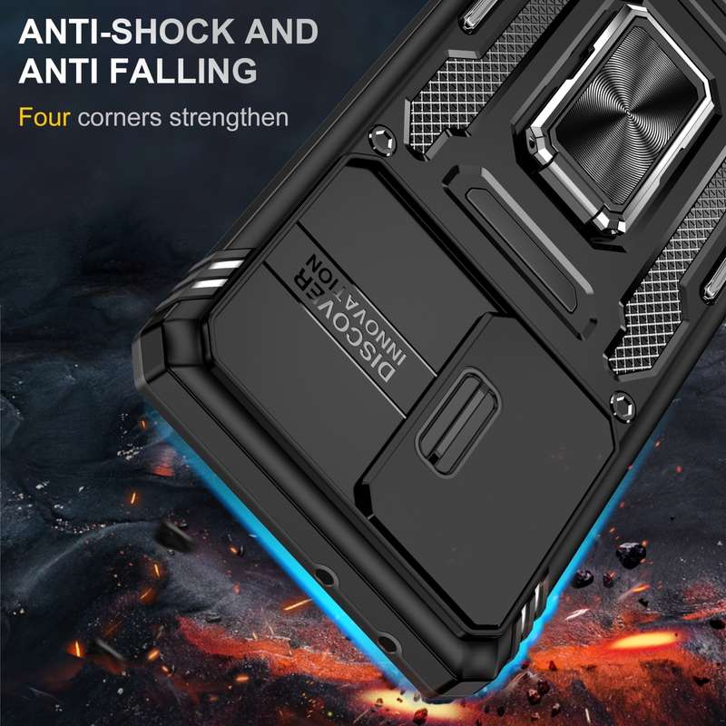For Samsung Galaxy S23 Ultra 5G Armor PC + TPU Camera Shield Phone Case(Grey)