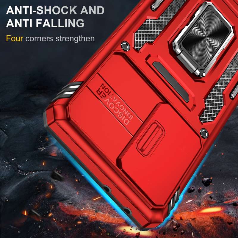 For Samsung Galaxy S23 Ultra 5G Armor PC + TPU Camera Shield Phone Case(Grey)