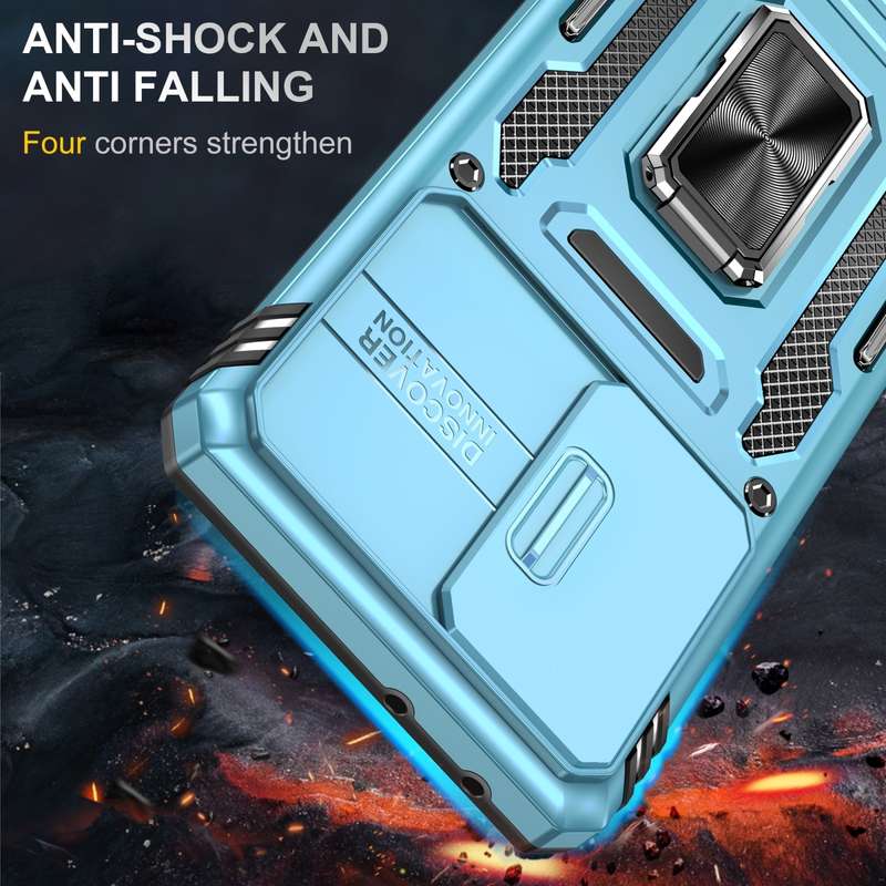 For Samsung Galaxy S23 Ultra 5G Armor PC + TPU Camera Shield Phone Case(Grey)