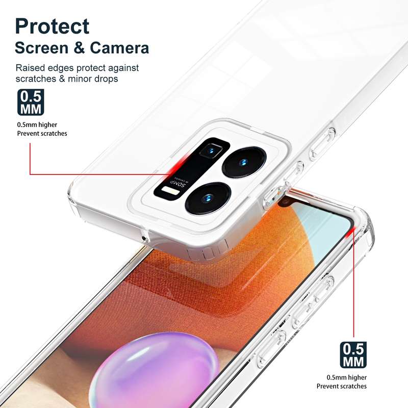 For vivo Y35 4G 2022 Global / Y22 4G 3 in 1 Clear TPU Color PC Frame Phone Case(Purple)