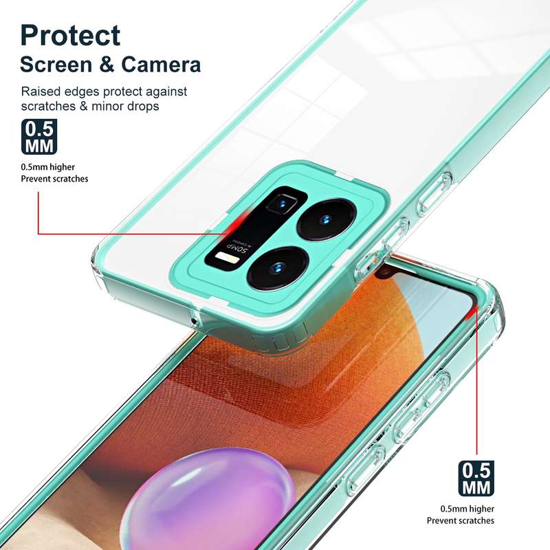For vivo Y35 4G 2022 Global / Y22 4G 3 in 1 Clear TPU Color PC Frame Phone Case(Purple)