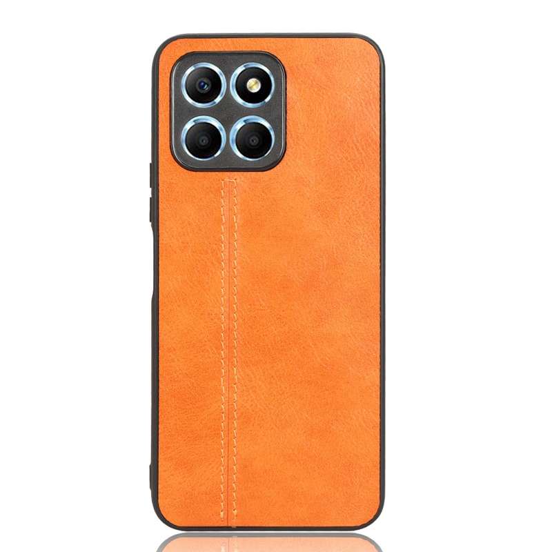 For Honor X8 5G/X6 5G/Play6C Sewing Cow Pattern Skin PC + PU + TPU Phone Case(Red)
