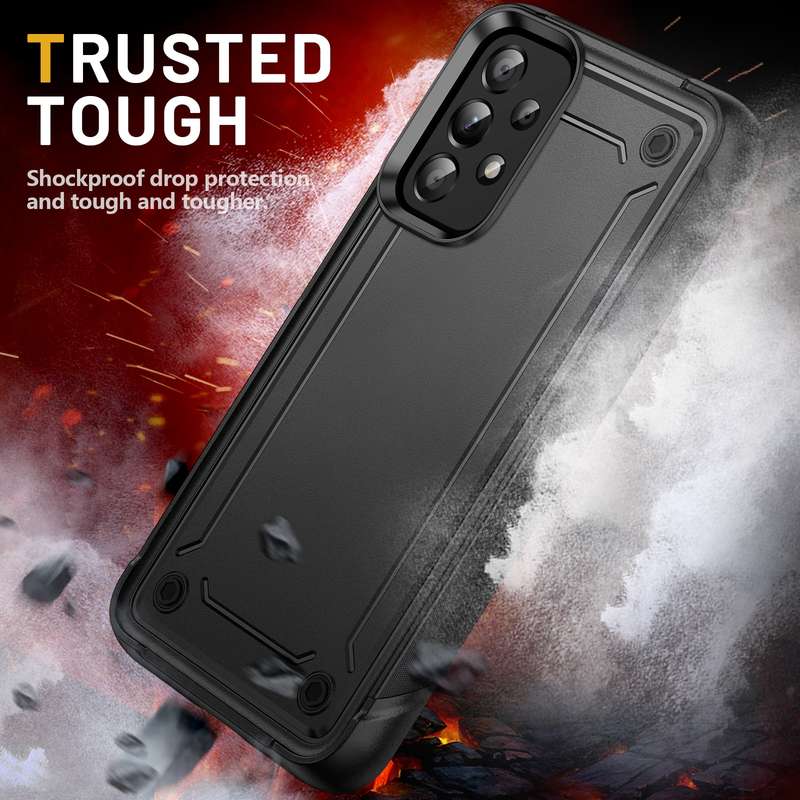 For Samsung Galaxy A53 5G 2 in 1 Soft TPU Hard PC Phone Case(Black)