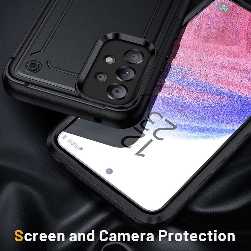 For Samsung Galaxy A53 5G 2 in 1 Soft TPU Hard PC Phone Case(Black)