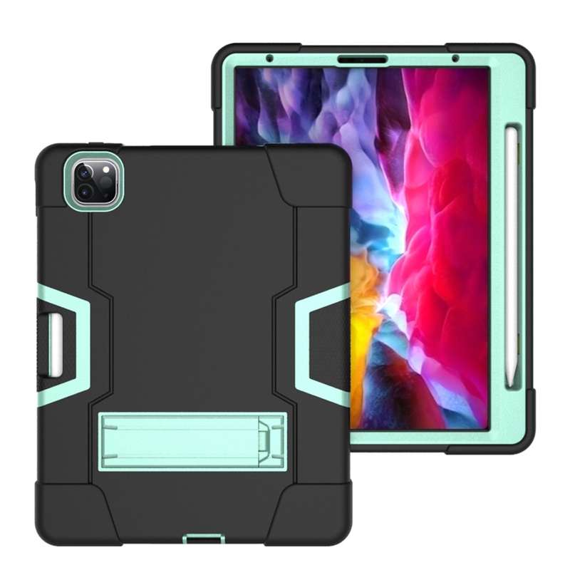 For iPad Pro 11 inch 2021 / 2020 Contrast Color Robot Shockproof Silicon + PC Protective Tablet Case