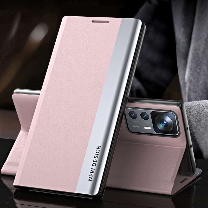 For Xiaomi 12T / 12T Pro / Redmi K50 Ultra Side Electroplated Magnetic Leather Phone Case(Black)