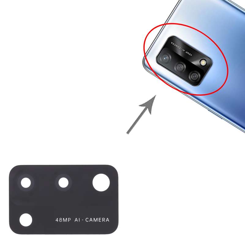 For OPPO A74 4G/F19 10 PCS Back Camera Lens