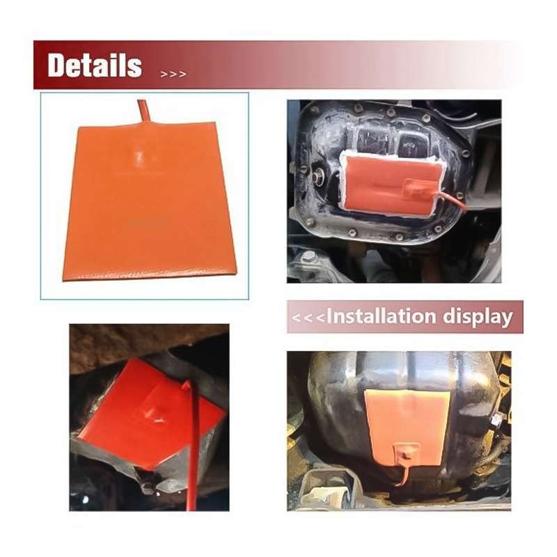 9 x 13cm Car Engine Oil Pan Sump Tank Heater Pad, Plug Type:UK Plug