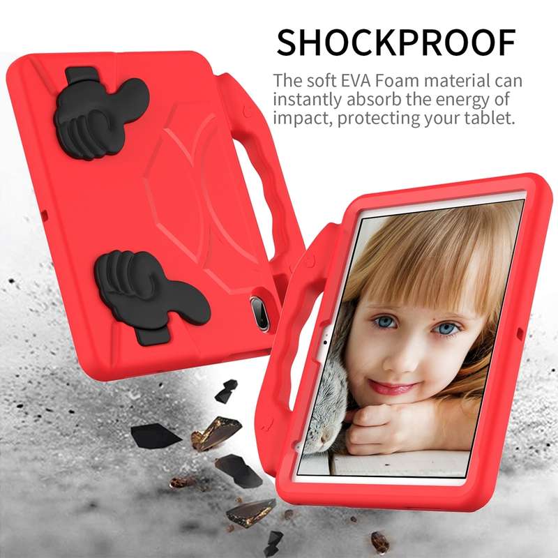 For iPad 2025 / 2022 Children EVA Shockproof Tablet Case with Thumb Bracket(Blue)