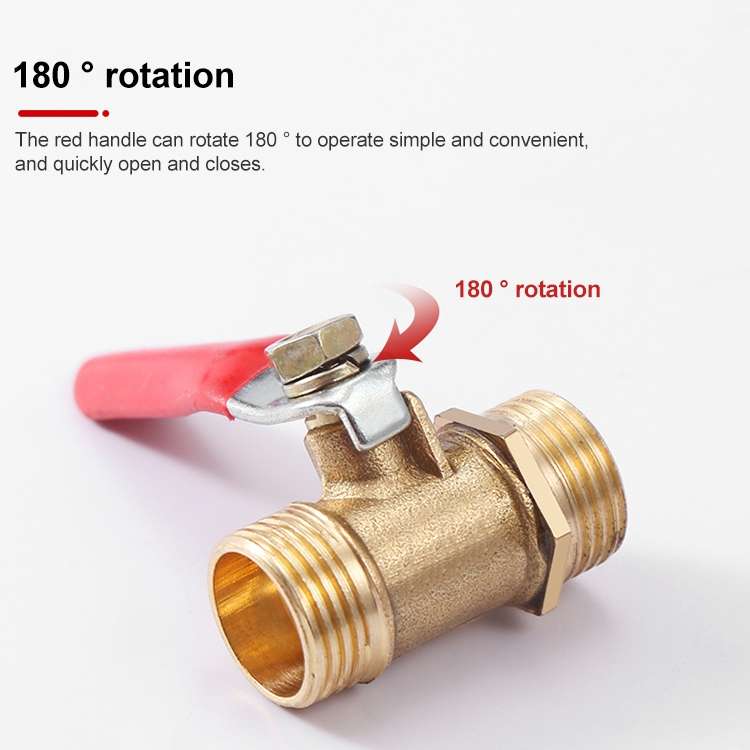 LAIZE Pneumatic Hose Connector Copper Ball Valve, Specification:Inside 3-Barb 8mm