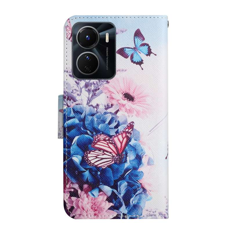 For vivo Y16 Colored Drawing Pattern Leather Phone Case(Diamond Kaleidoscope)